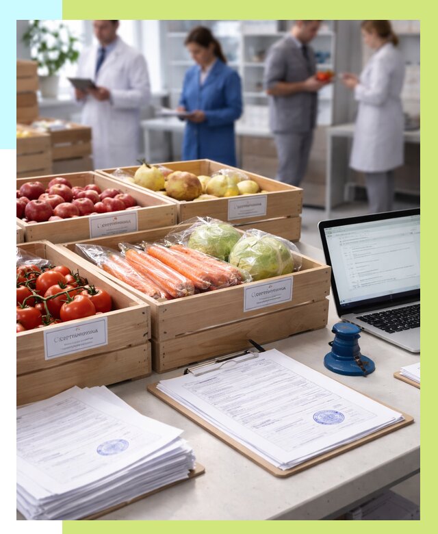 Сертификация овощей и фруктов в Кумертау от 8678 р. | Алешин-Кра